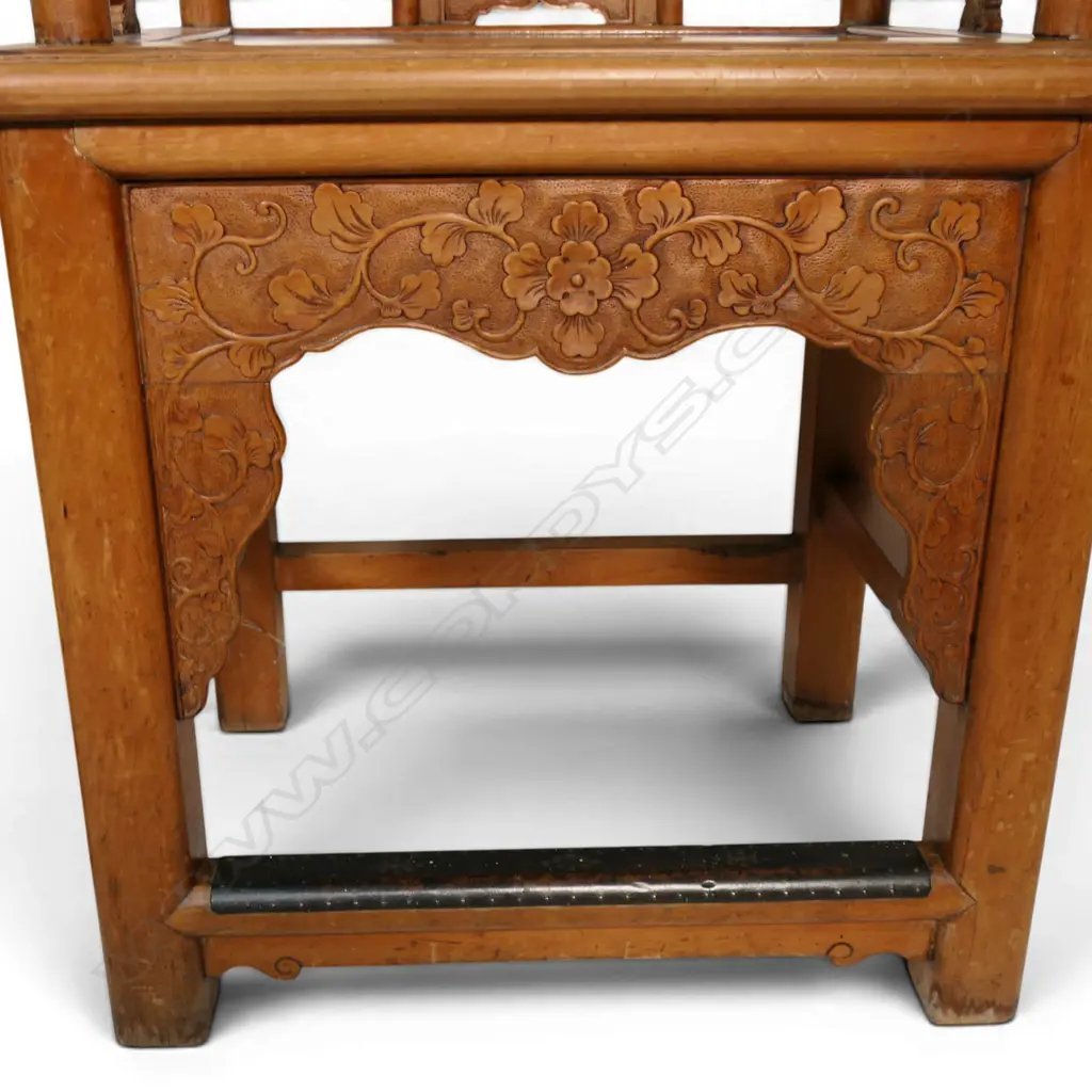 A pair of 19thC Mandarin official's chairs, Image 1++