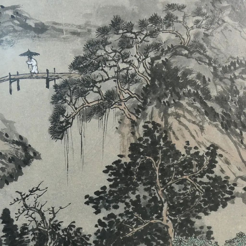 A set of four Chinese painted panels, Image 1++
