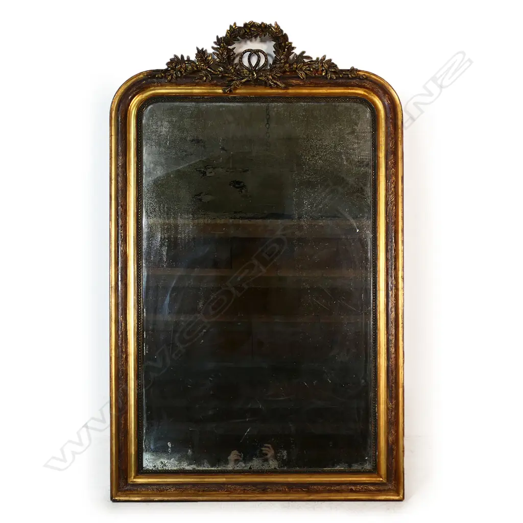 A large 19thC French style over mantel mirror, Image 1++