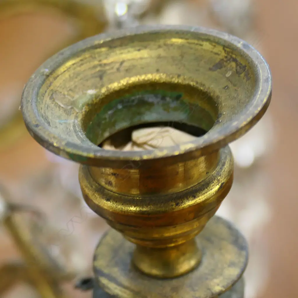 A pair of early 1900s crystal girandole candelabra, Image 1++