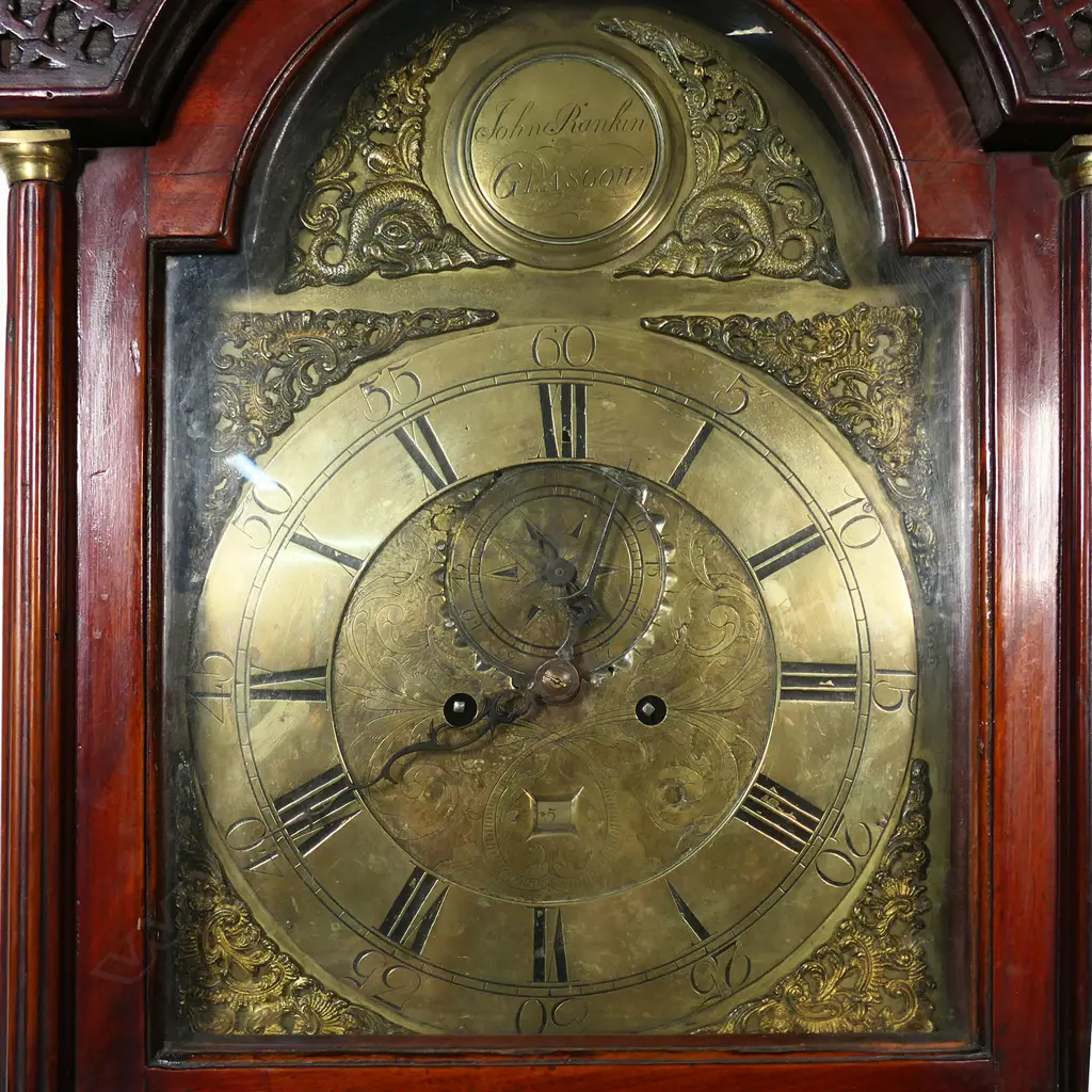 An 18thC mahogany long case clock, Image 1++