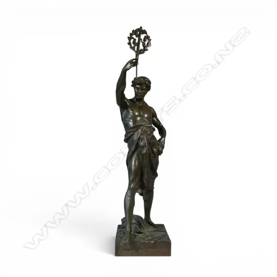 A bronze sculpture entitled ‘Per Laborem’,