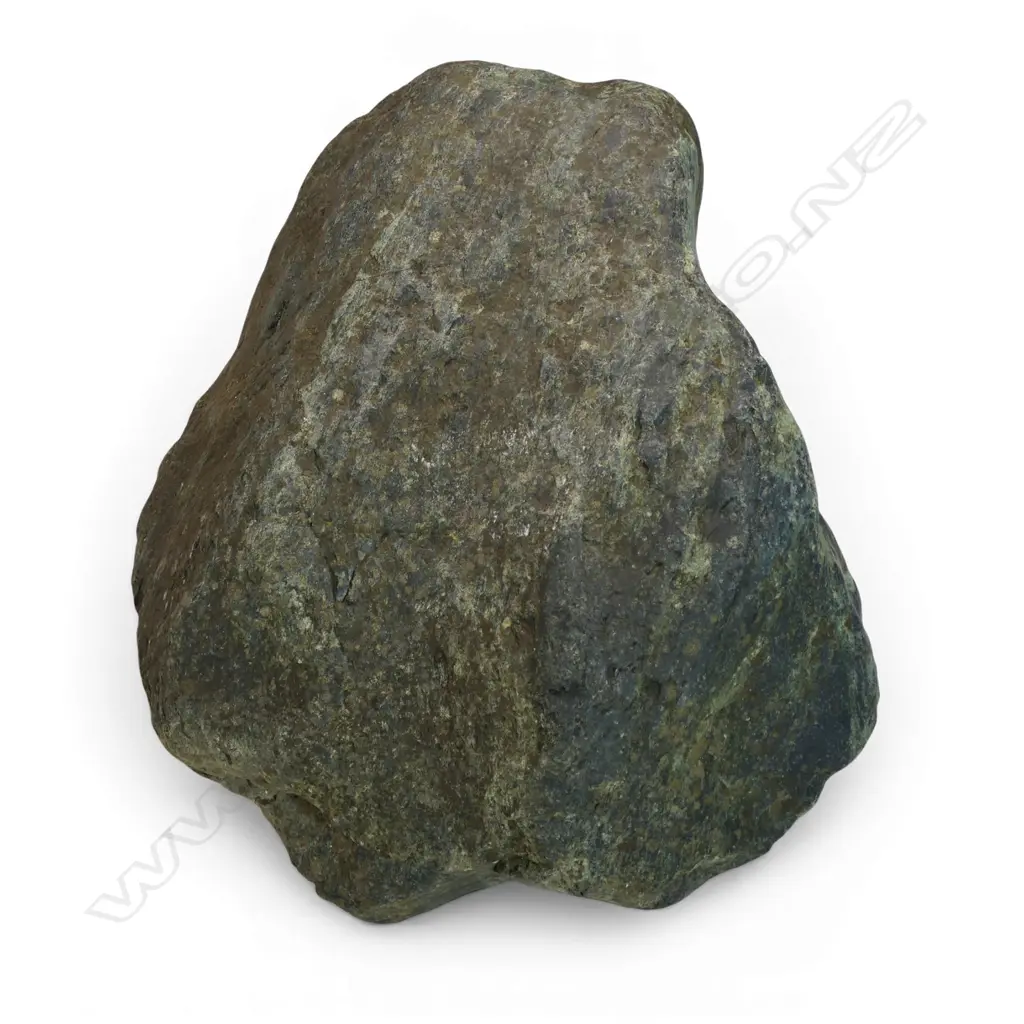 A large and heavy river worn pounamu (serpentinite) boulder, Image 1++