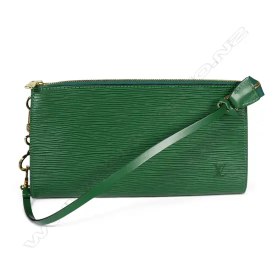 A vintage Louis Vuitton Borneo Green Epi pochette,