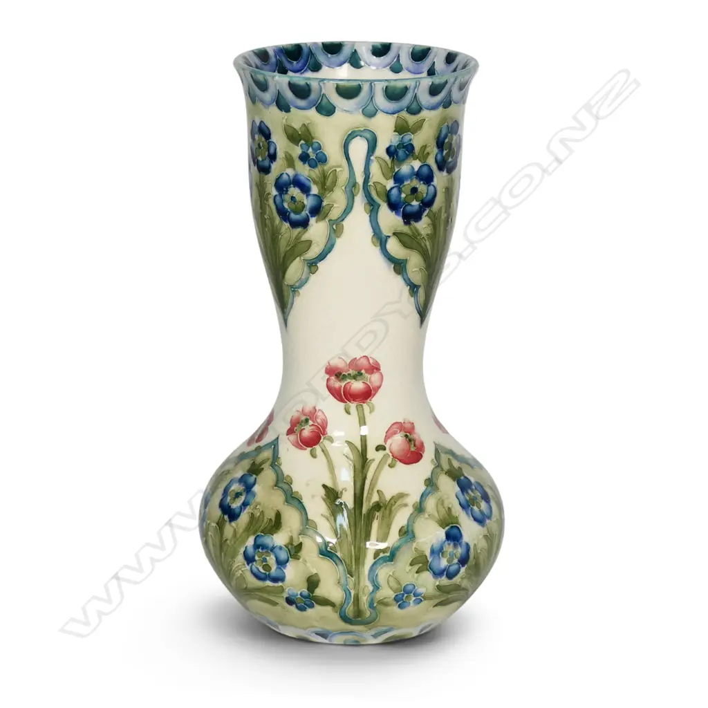 A rare c.1908 Macintyre Moorcroft Florian baluster vase, Image 1++