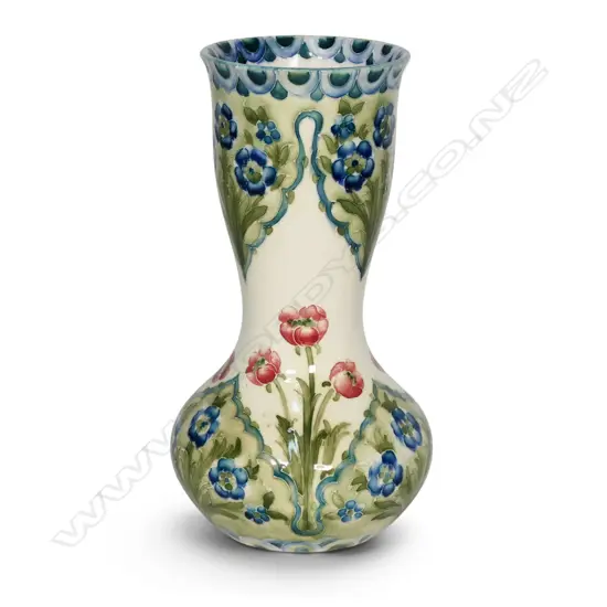 A rare c.1908 Macintyre Moorcroft Florian baluster vase,