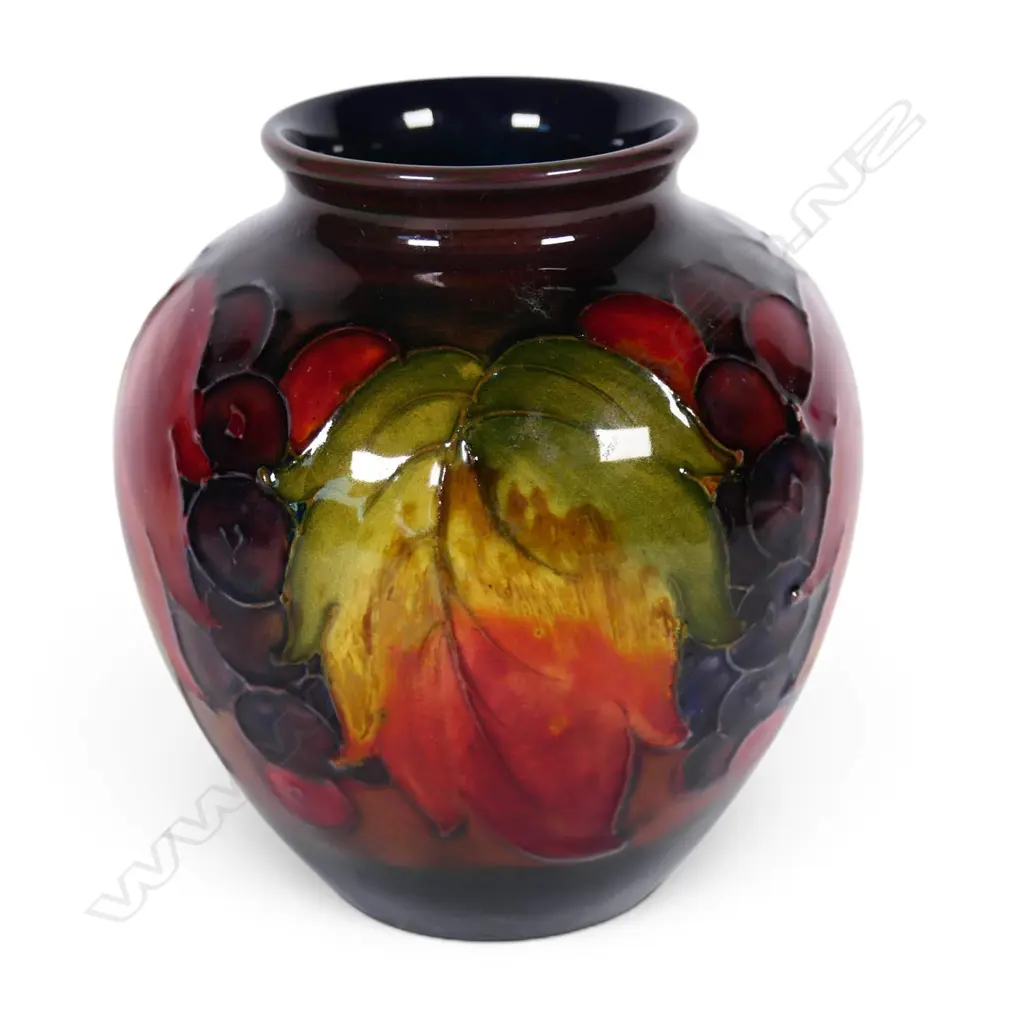 A William Moorcroft flambé Leaf and Berry vase, Image 1++