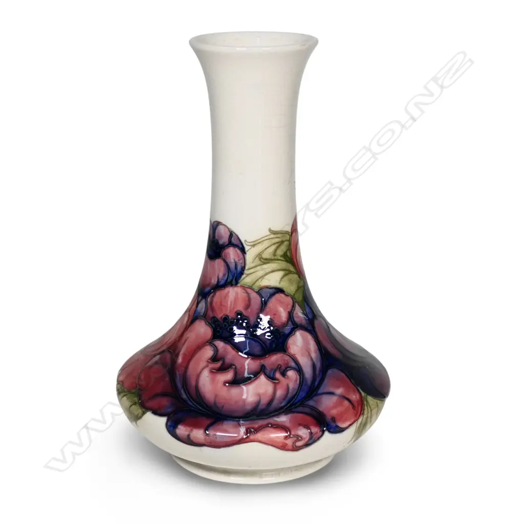A c.1950 Walter Moorcroft Anemone pattern trumpet vase, Image 1++