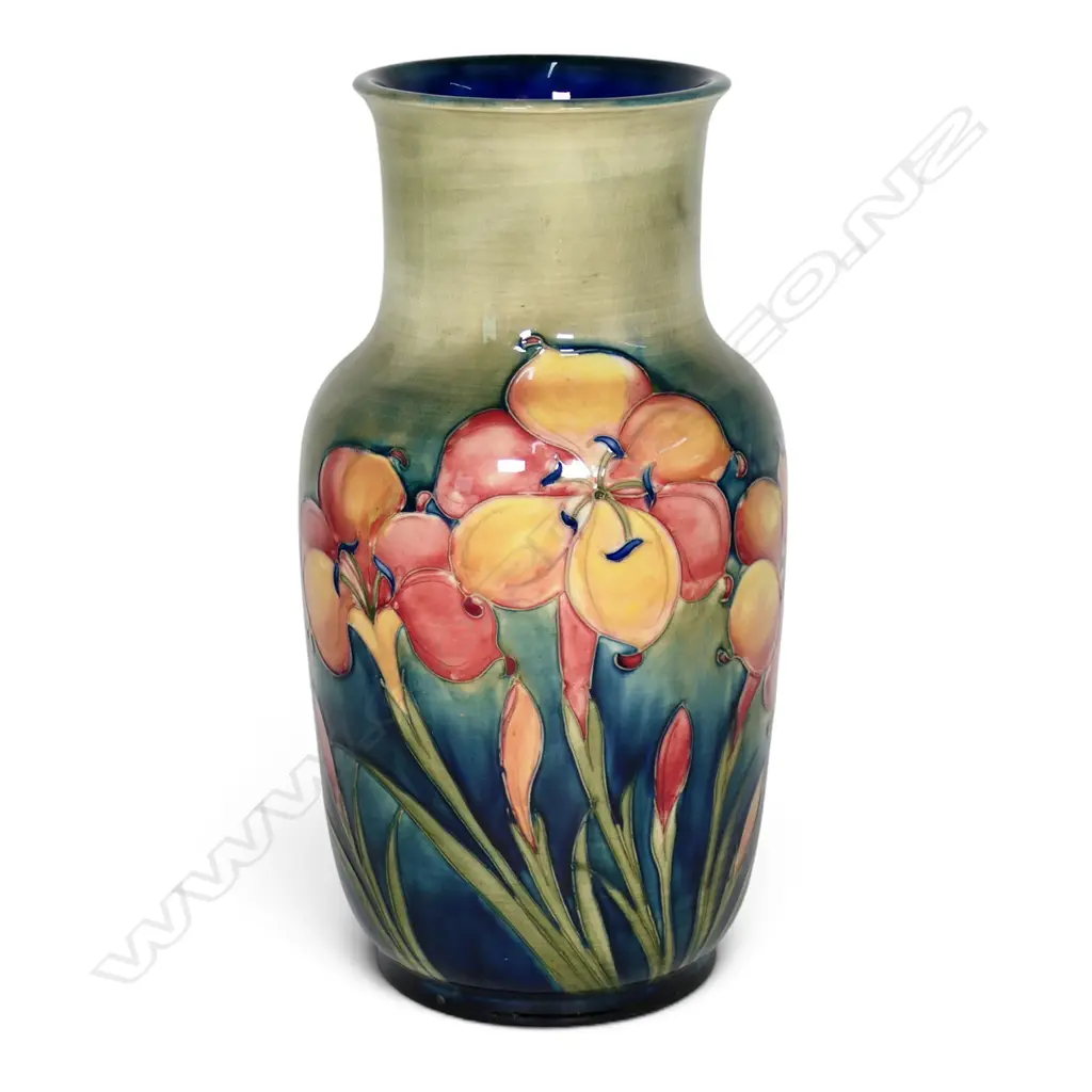 A c.1950 Walter Moorcroft large Freesia pattern vase, Image 1++