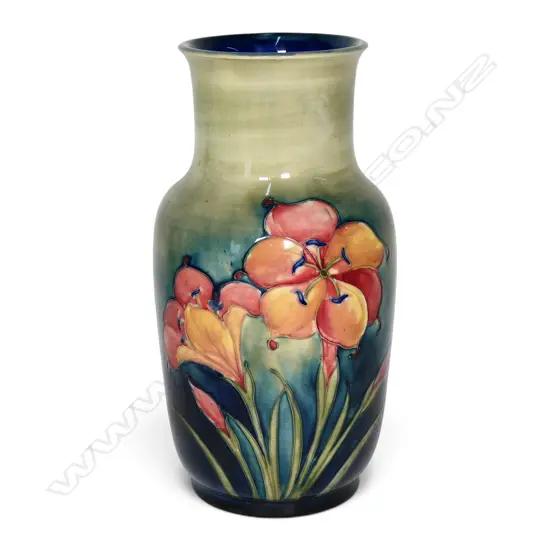 A c.1950 Walter Moorcroft large Freesia pattern vase,