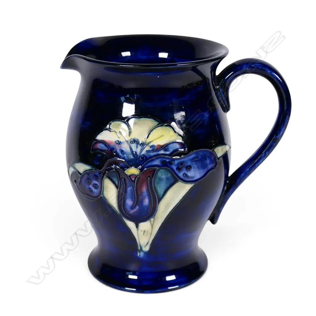 A c.1950 Walter Moorcroft Orchid pattern baluster jug, Image 1++