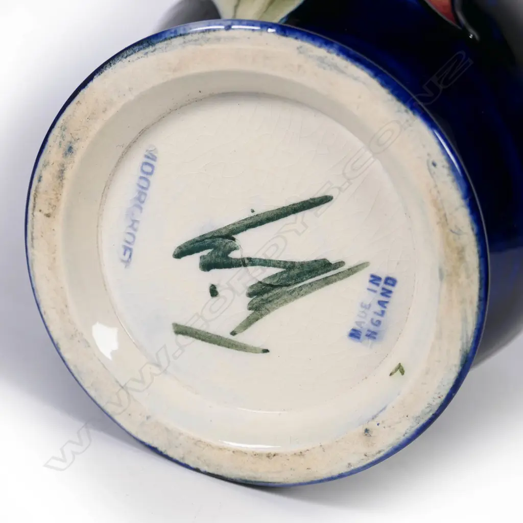 A c.1950 Walter Moorcroft Orchid pattern baluster jug, Image 1++