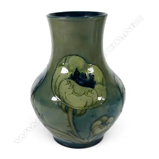 Walter Moorcroft Big Poppy pattern vase,
