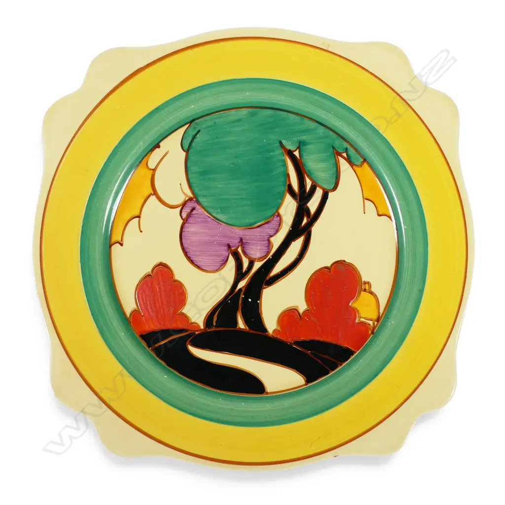 A Clarice Cliff Bizarre cake plate, Image 1++