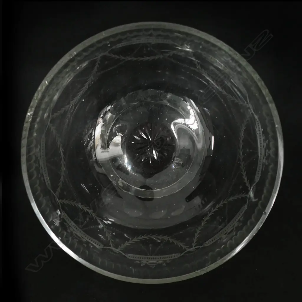 A 19thC Continental crystal pedestal bowl, Image 1++