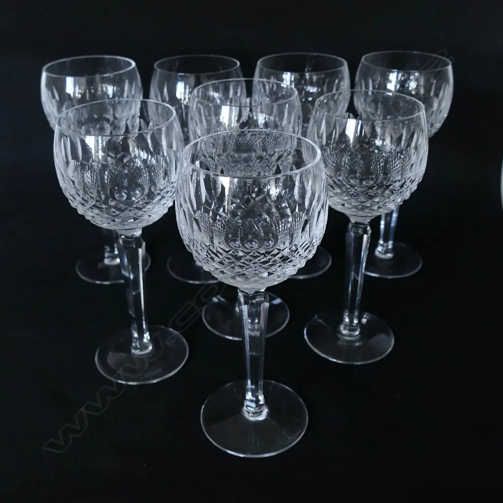 A set of eight Waterford crystal hock glasses, Image 1++