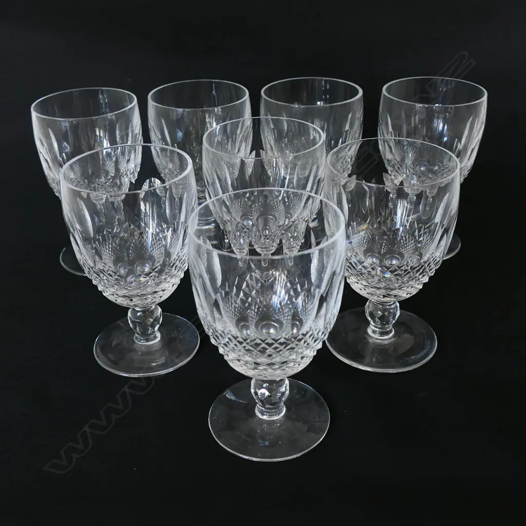 A set of eight Waterford crystal short-stem wine glasses, Image 1++