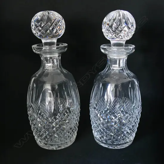 A pair of Waterford cut crystal decanters,