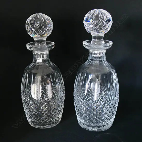 A pair of Waterford cut crystal decanters,