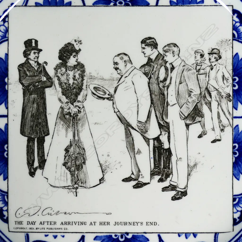 A set of five c.1902-15 ‘Gibson Girl’ Royal Doulton plates, Image 1++