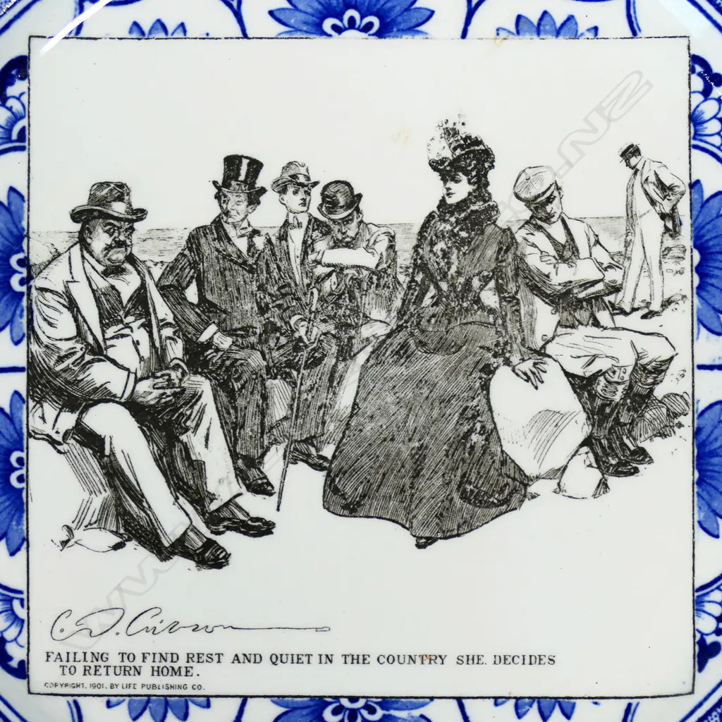 A set of five c.1902-15 ‘Gibson Girl’ Royal Doulton plates, Image 1++