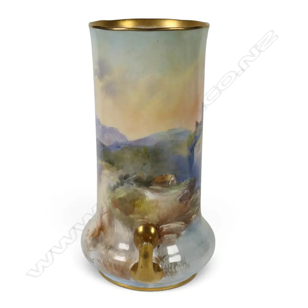 A c.1915 Royal Doulton hand painted vase by John Hugh Plant, Image 1++