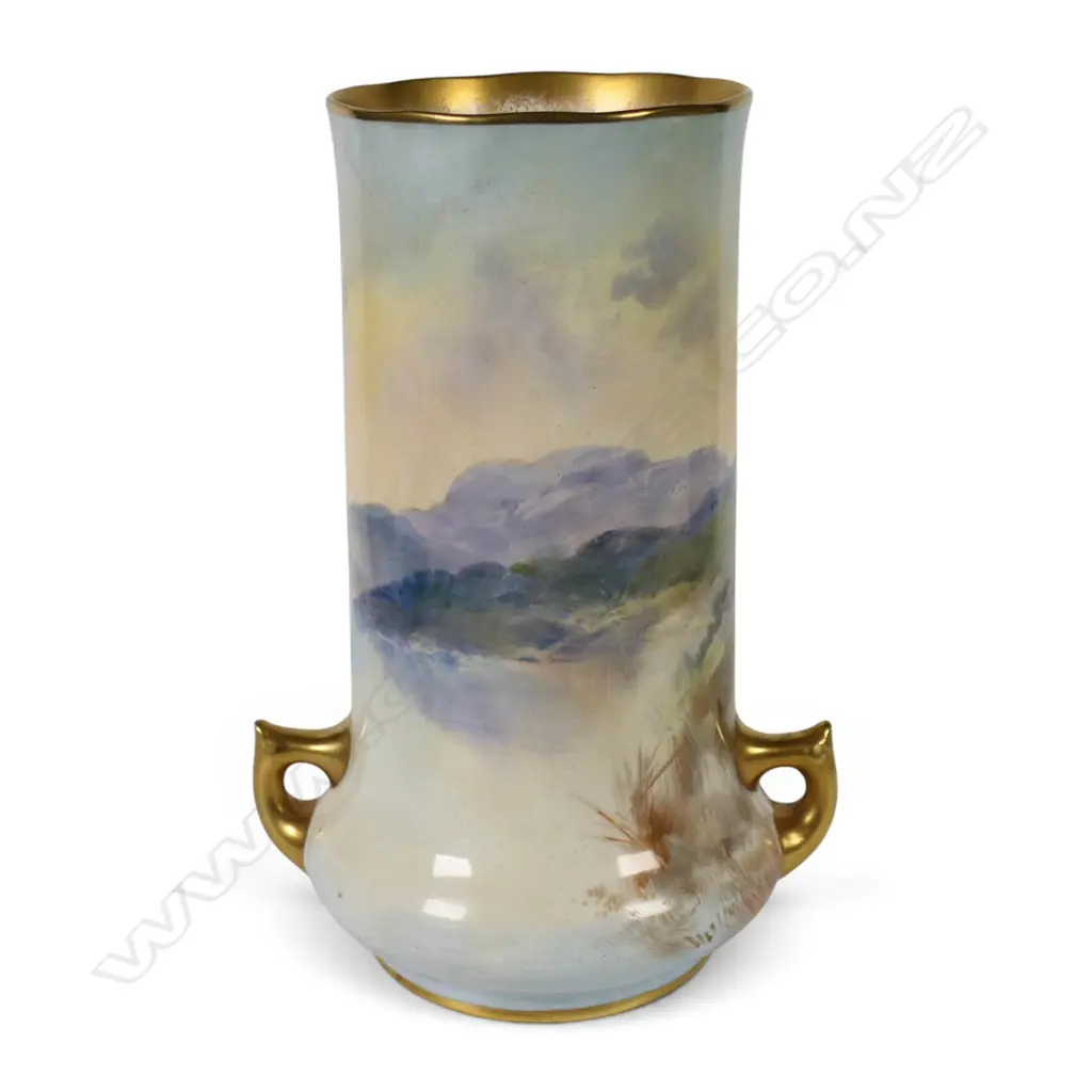 A c.1915 Royal Doulton hand painted vase by John Hugh Plant, Image 1++