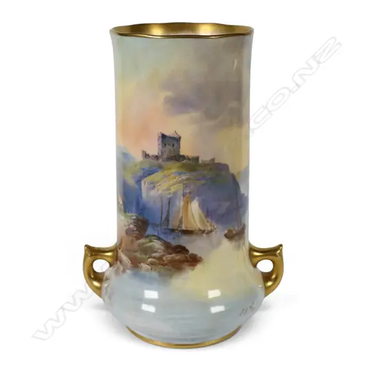 A c.1915 Royal Doulton hand painted vase by John Hugh Plant,