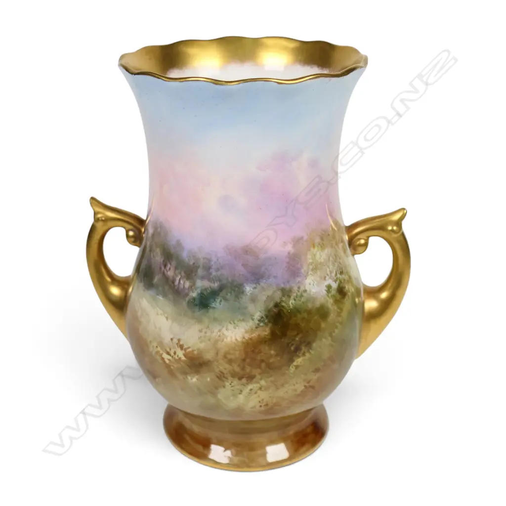 A c.1910 Royal Doulton hand painted vase by John Hugh Plant, Image 1++