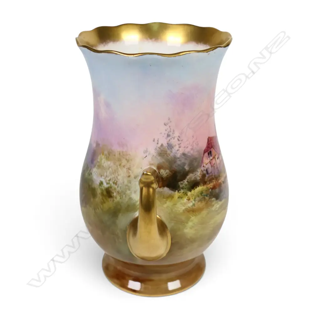 A c.1910 Royal Doulton hand painted vase by John Hugh Plant, Image 1++