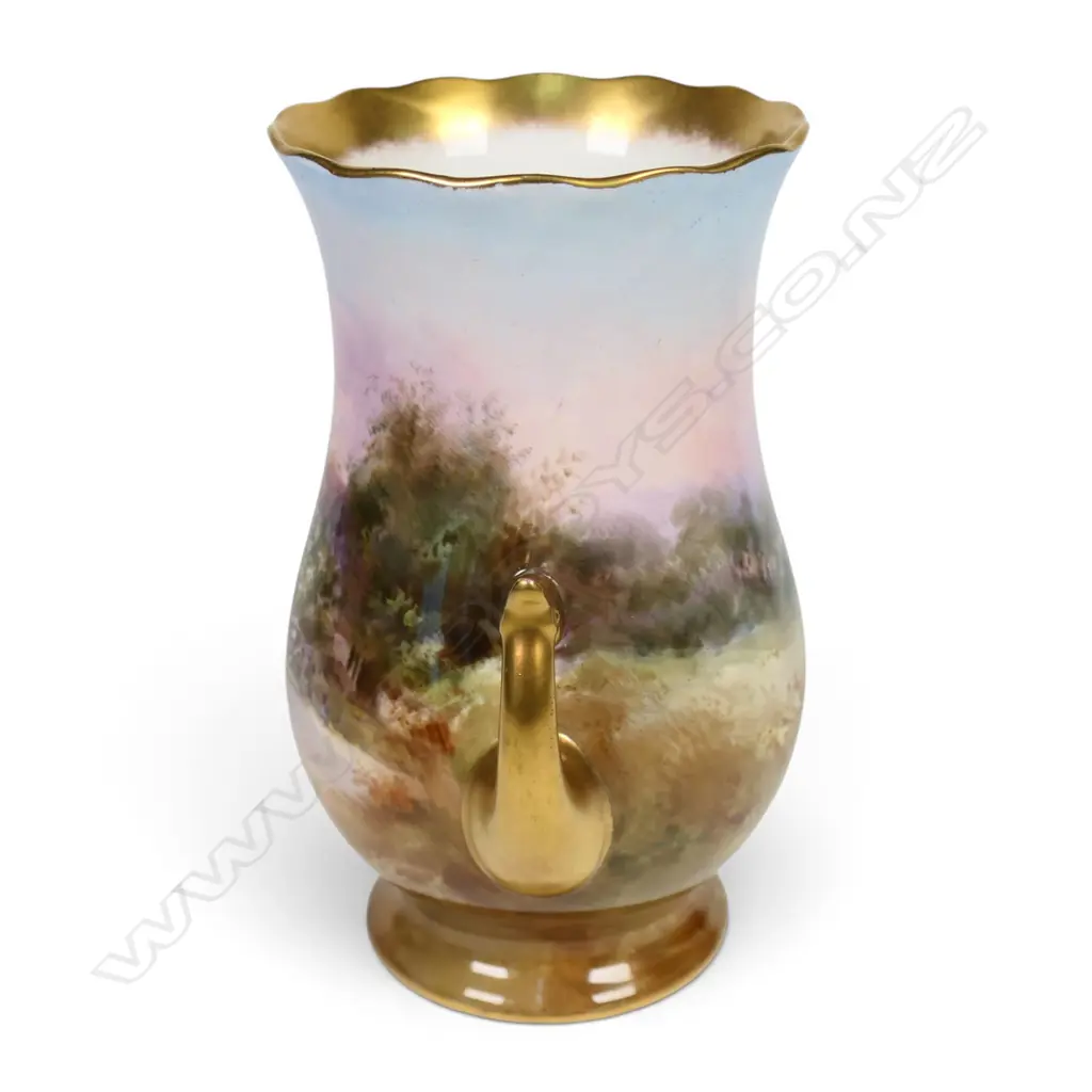 A c.1910 Royal Doulton hand painted vase by John Hugh Plant, Image 1++