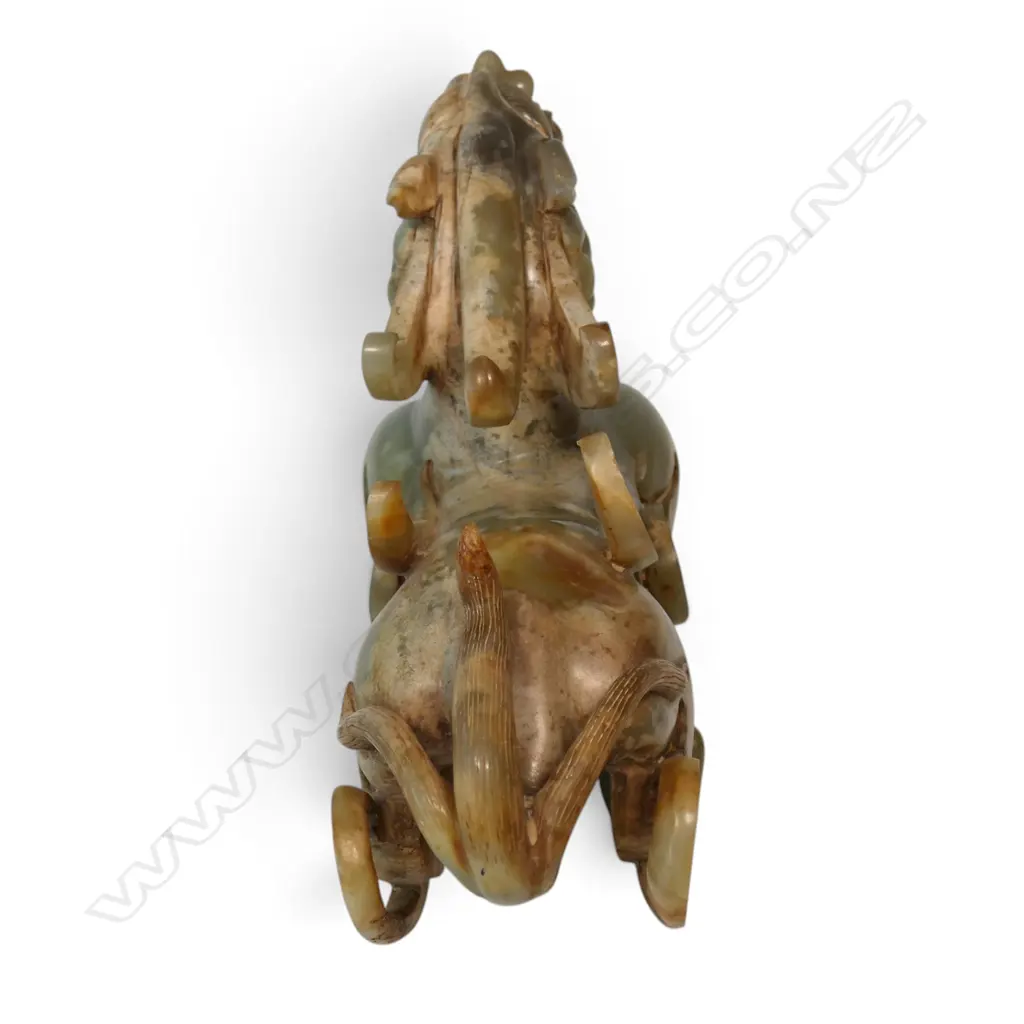 Reputedly old Chinese hand carved jade bixie, Image 1++
