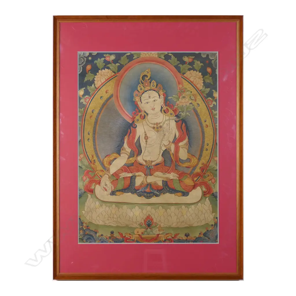 A fine machine embroidered Thangka, Image 1++
