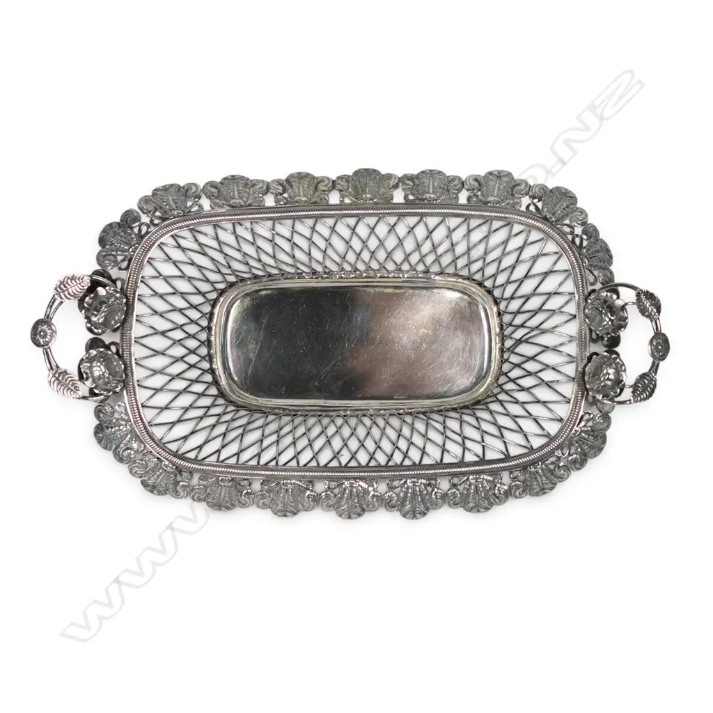 A 19thC Continental silver bonbon basket, Image 1++
