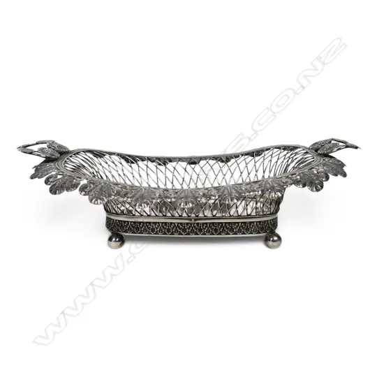 A 19thC Continental silver bonbon basket,