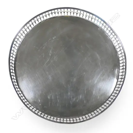A Continental silver gallery tray,