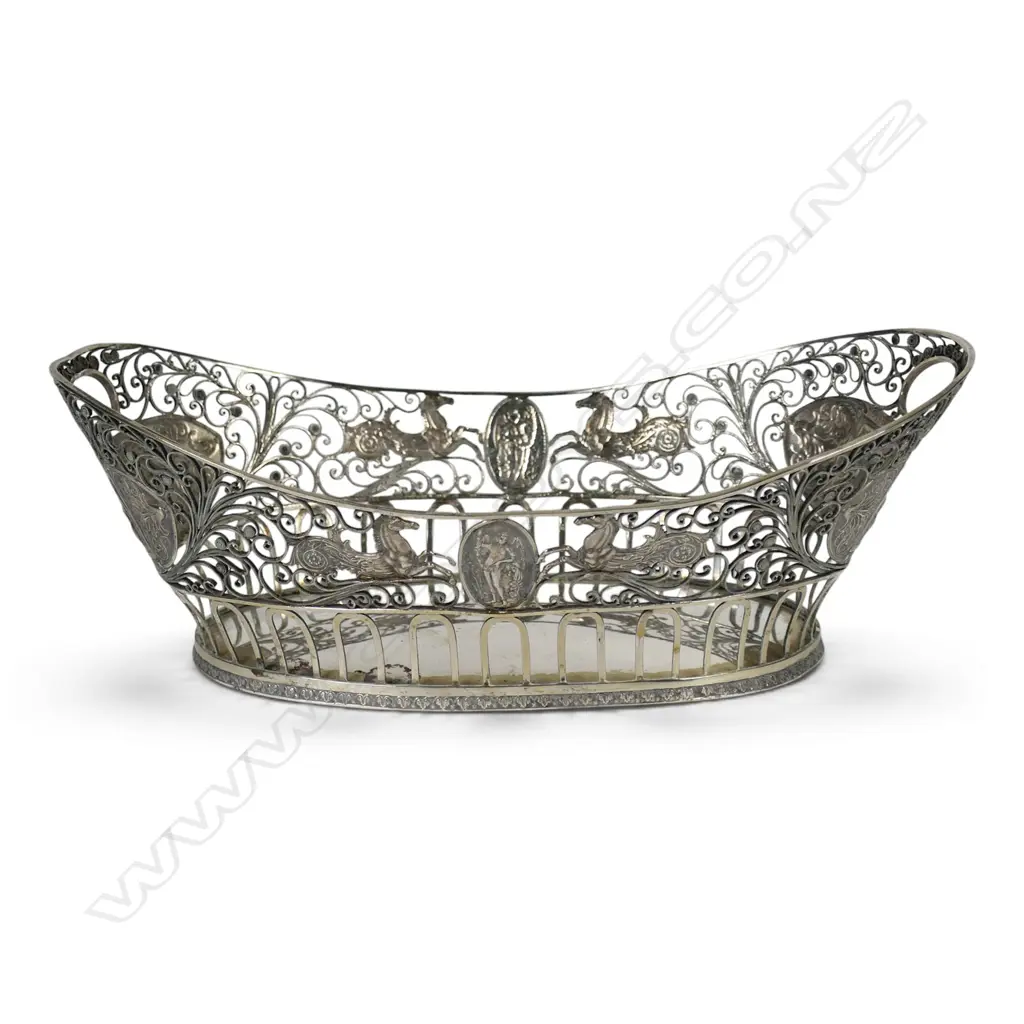A 19thC Continental silver basket, Image 1++