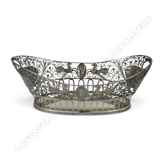 A 19thC Continental silver basket,