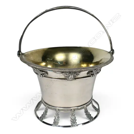 A 19thC Continental silver basket,