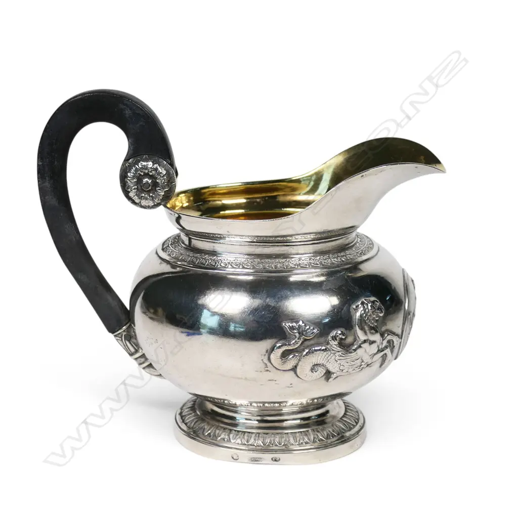 A 19thC Austro-Hungarian .800 standard silver cream jug, Image 1++