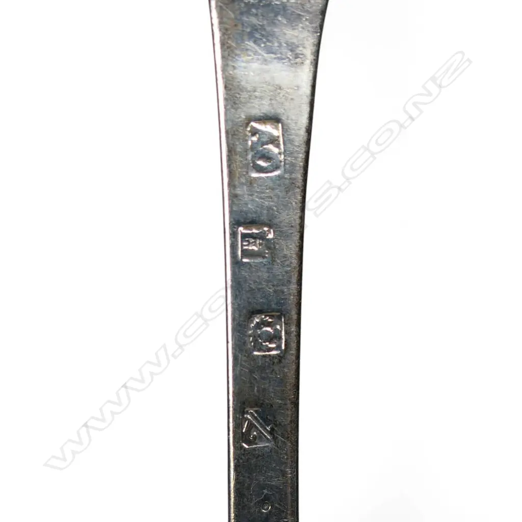 A set of five George III Scottish silver table spoons, Image 1++