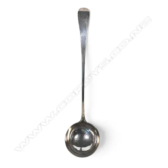 An early George III silver soup ladle,