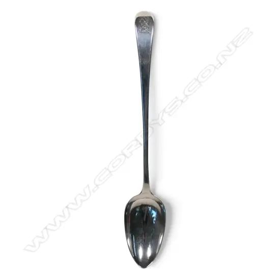 An early George III silver pie spoon,