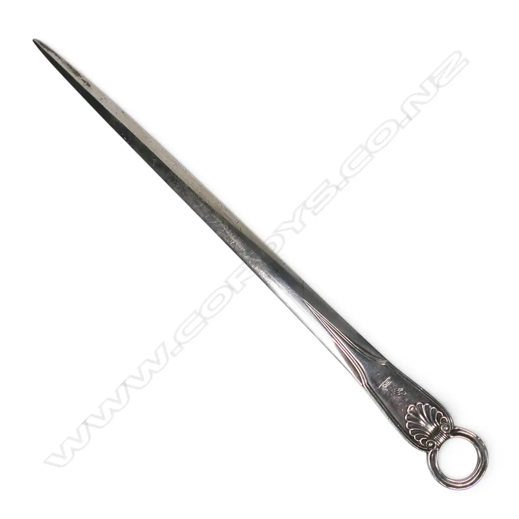 A Victorian silver quality large meat skewer, Image 1++