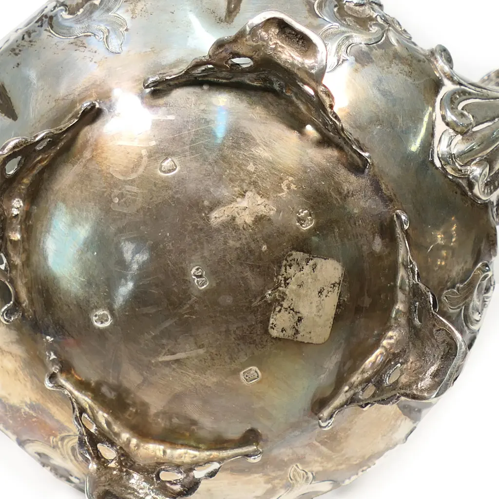 A Victorian fancy silver tea set, Image 1++