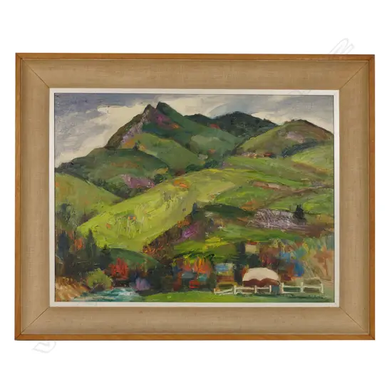 John Weeks (NZ 1888-1965) 'King Country Landscape',