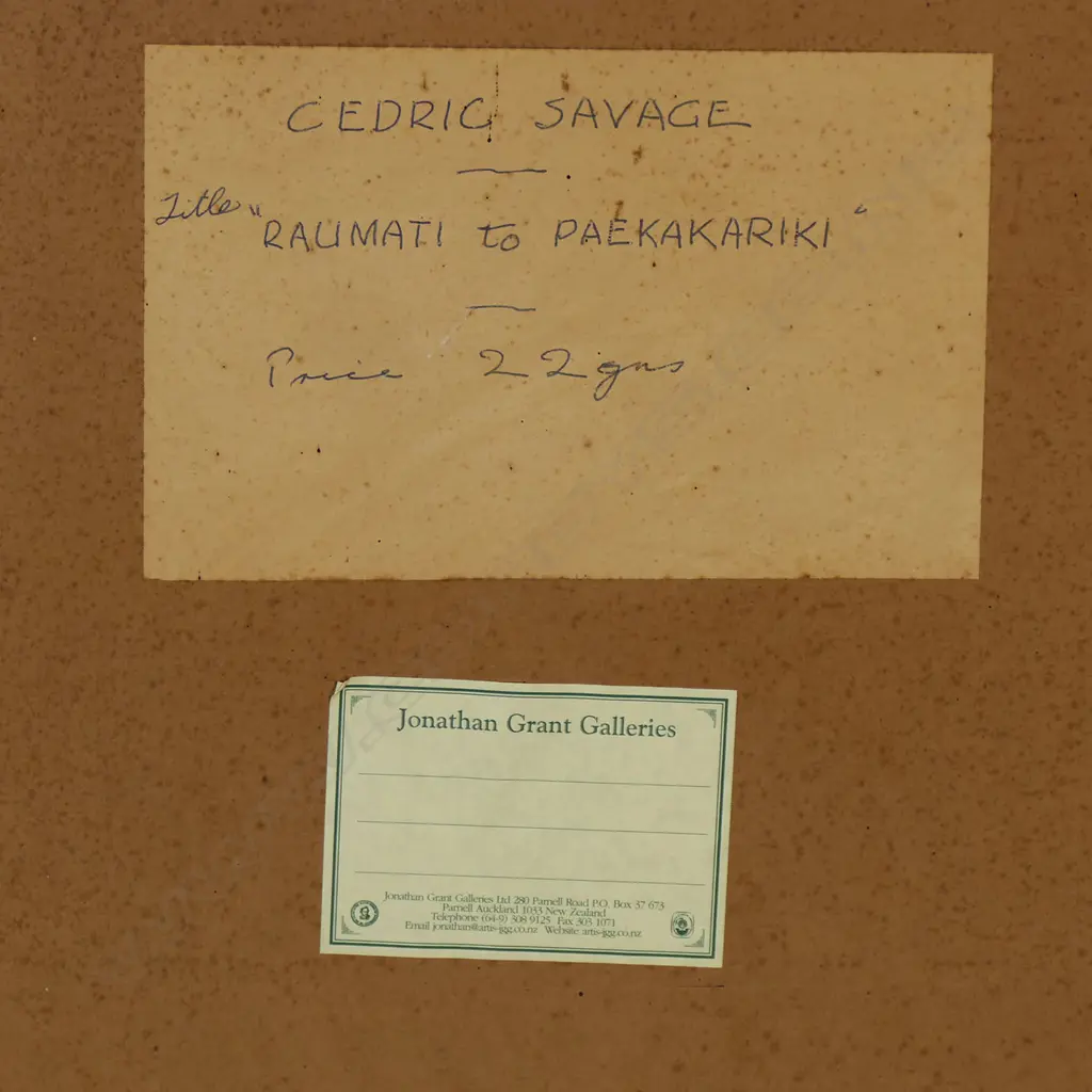 Cedric Savage (NZ 1901-1961) Raumati to Paekakariki, Image 1++