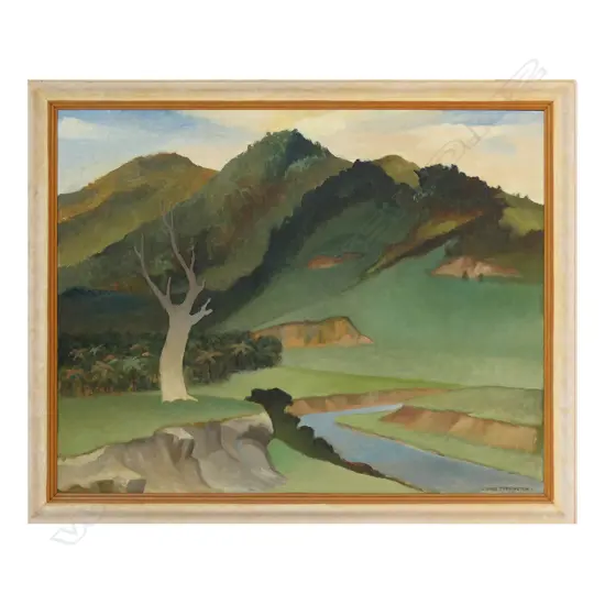 James Turkington (NZ 1895-1979) ‘Hills near Waihi',