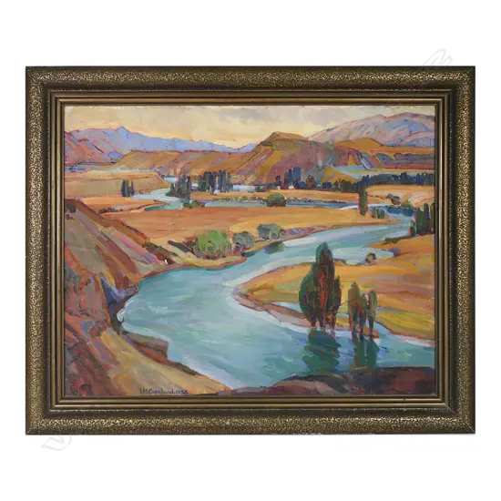 Ivy Copeland (NZ 1888-1961) 'Where the Clutha flows down to the sea',