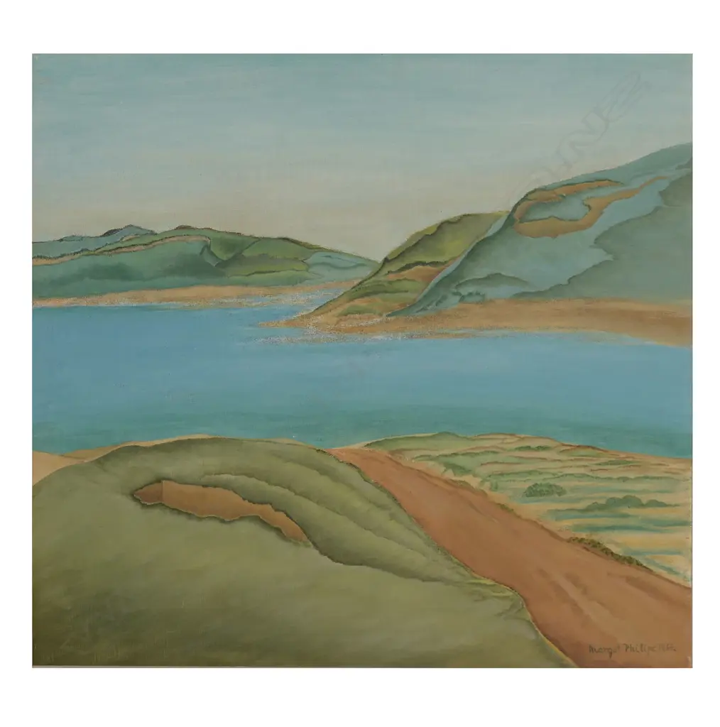 Margot Philips (NZ 1902-1988) 'Lake Kinneret 1' , Image 1++